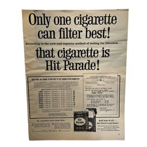 Vintage 1958 Print Ad Hit Parade Cigarettes Smoking Tobacco
